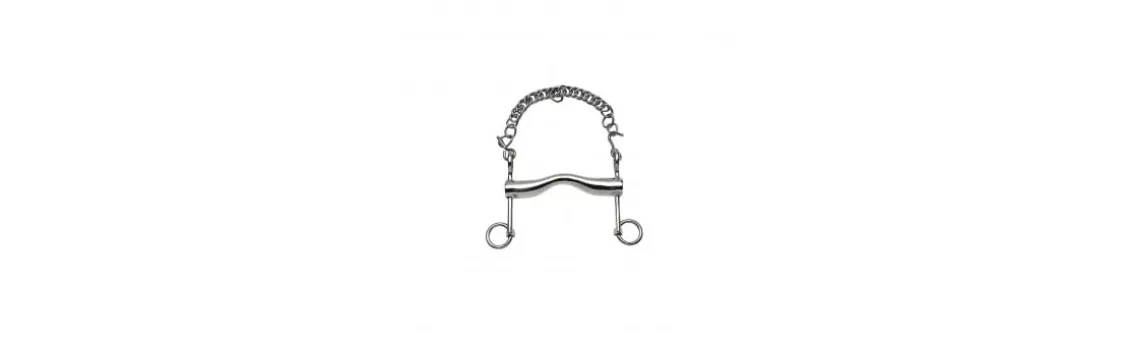 Bocado de Doma Inox Corto Grueso con Cadenilla
