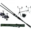 Kit Carpa: 2 cañas + 2 carretes + Trípode + 2 Avisadores + Funda
