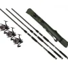 Kit Completo Carpa II: 3 cañas + 3 carretes + Funda